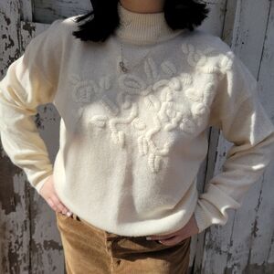Cream 2000s Together Petite Wool Sweater
